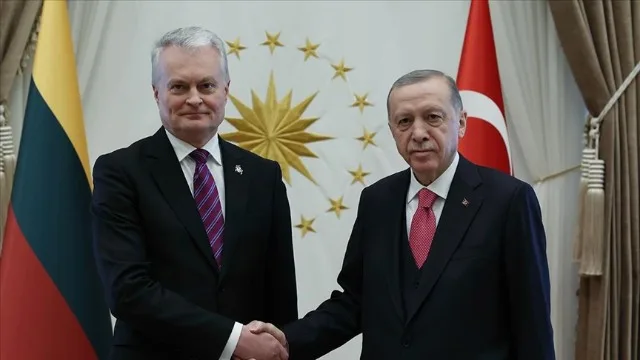 Ərdoğan litvalı həmkarı ilə görüşdü
