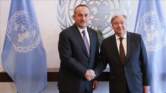 Çavuşoğlu Quterreşlə taxıl razılaşmasını müzakirə etdi