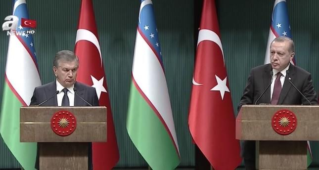 Ərdoğan Mirziyayevlə görüşdü