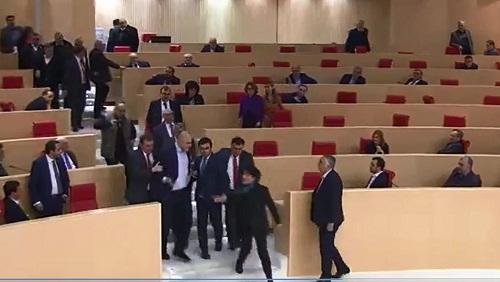 Gürcüstan parlamentində  dava düşdü