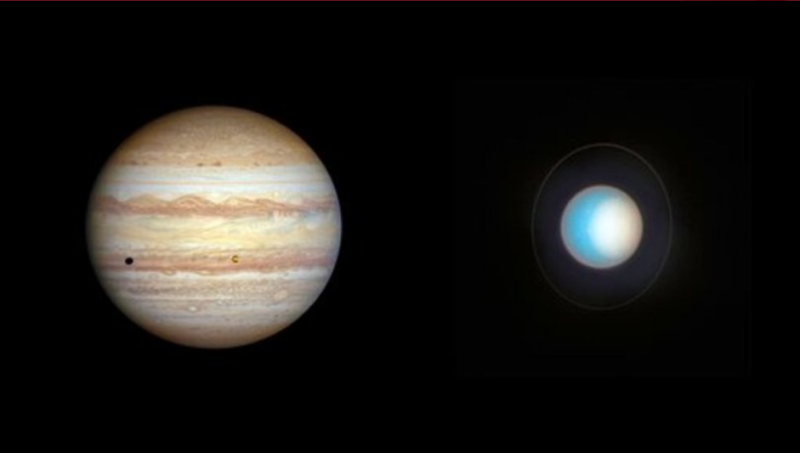 Hubble Kosmik Teleskopu Yupiter və Uranda dəyişən hava şəraitini çəkdi