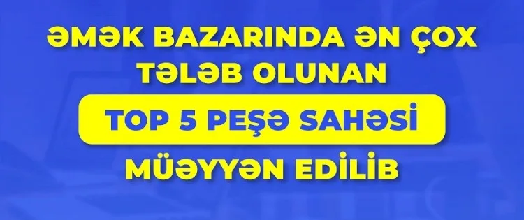 Əmək bazarında ən çox tələb olunan PEŞƏ SAHƏSİ