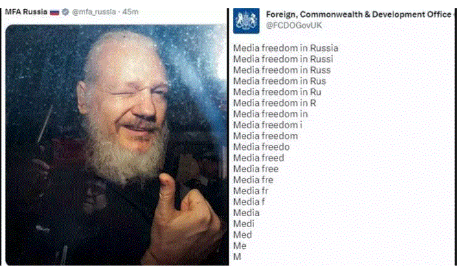 Rusiyadan "Assanj" postu ilə Britaniyaya eyhamlı cavab