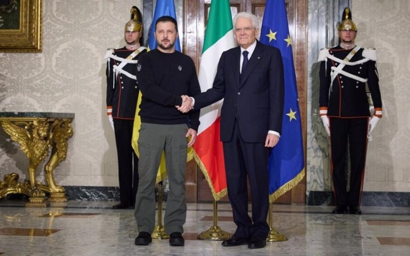Zelenski italiyalı həmkarı ilə görüşdü
