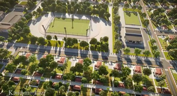 Zilanlı kəndinin yeni Baş Planının 3D vizual GÖRÜNTÜSÜ