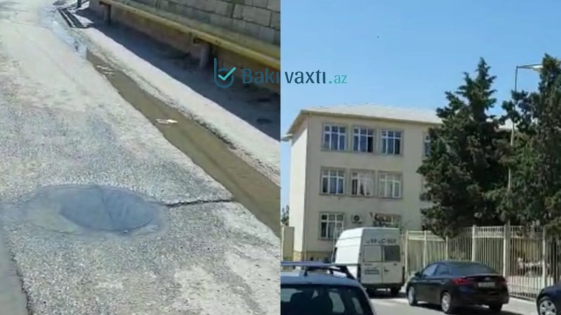Bakıda kanalizasiya suyu küçəyə axır - FOTOLAR