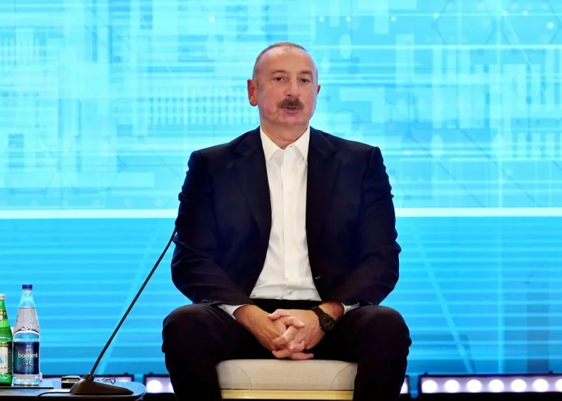 Azərbaycan Prezidenti Qlobal Media Forumunda Transxəzər layihəsindən danışıb
