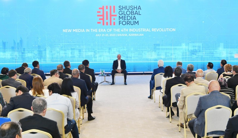 İlham Əliyev Şuşadakı Forumda çıxış edib - YENİLƏNİB