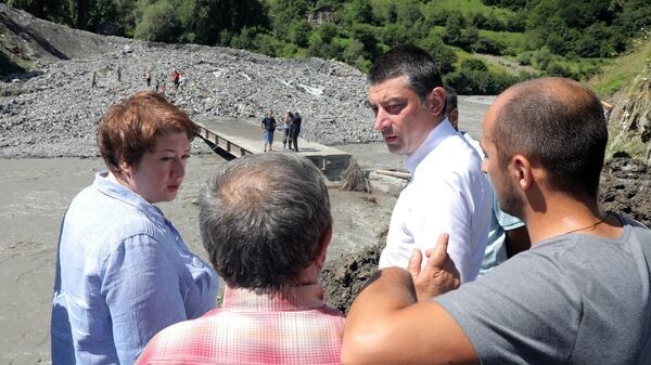 Qaribaşvili sürüşmə olan əraziyə getdi