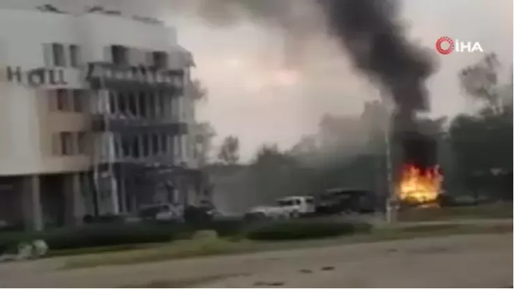 Rusiya Zaporojyedə oteli vurdu: 1 ölü, 10-dan çox yaralı var
