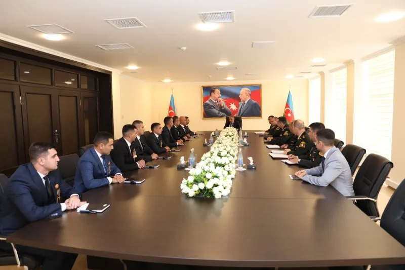 Doqquz veteran Dövlət Xidmətində həqiqi hərbi xidmətə qəbul edildi - FOTOLAR