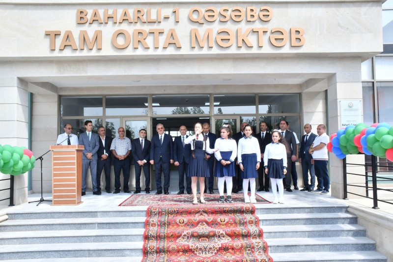Ağdamda Baharlı 1 qəsəbə məktəbinin açılışı oldu - FOTOLAR