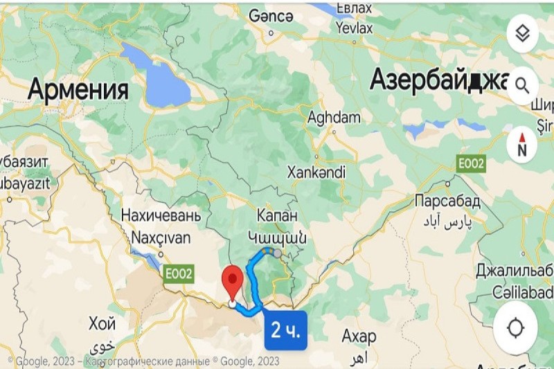 “Zəngəzur dəhlizi” “Google” xəritələrində açıqdır - FOTOLAR