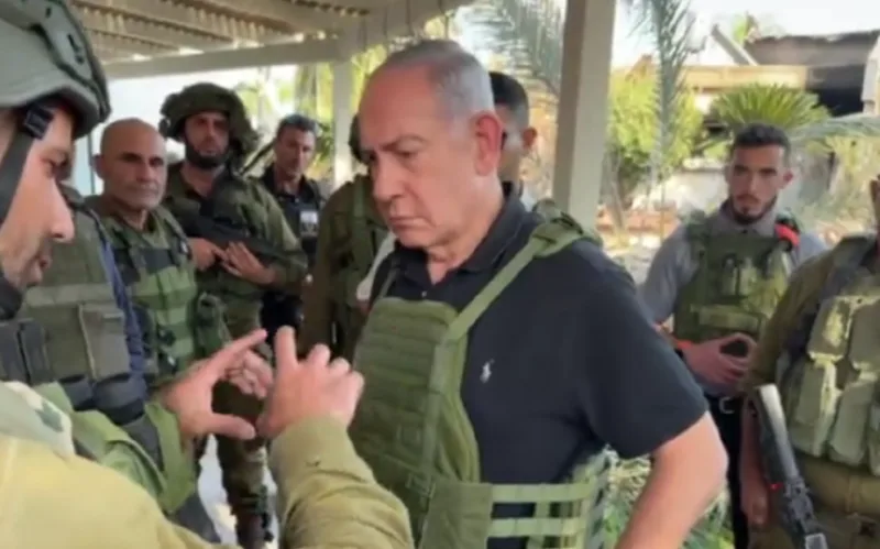 Netanyahu cəbhə xəttinə getdi - VİDEO