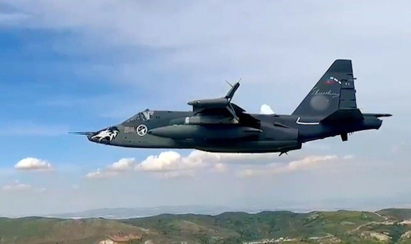 Su-25ML tipli təyyarələrdən təlim atışları icra edildi - VİDEO