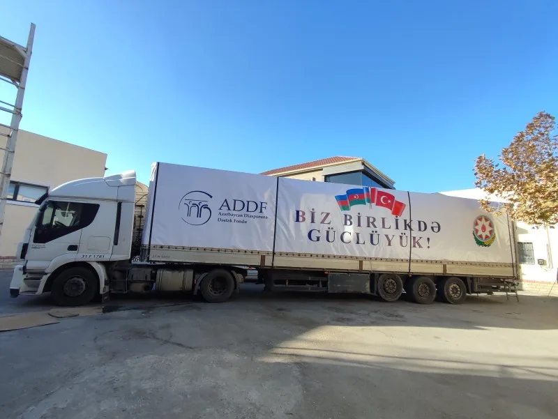 Azərbaycandan Türkiyəyə növbəti humanitar yardım göndərildi - FOTOLAR