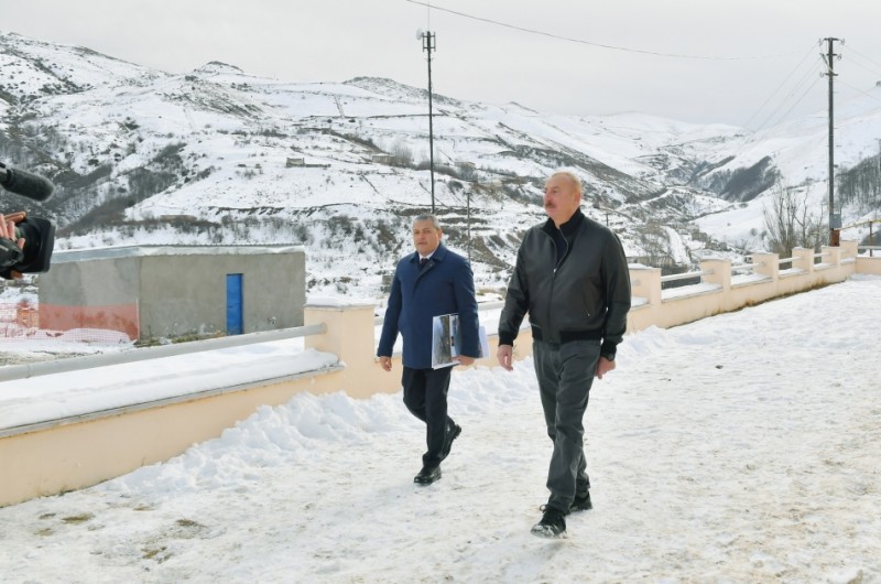 İlham Əliyevin Turşsuya səfərindən - FOTOLAR
