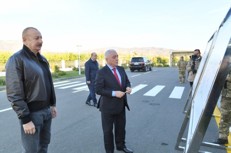 İlham Əliyev Ağdama getdi - FOTOLAR