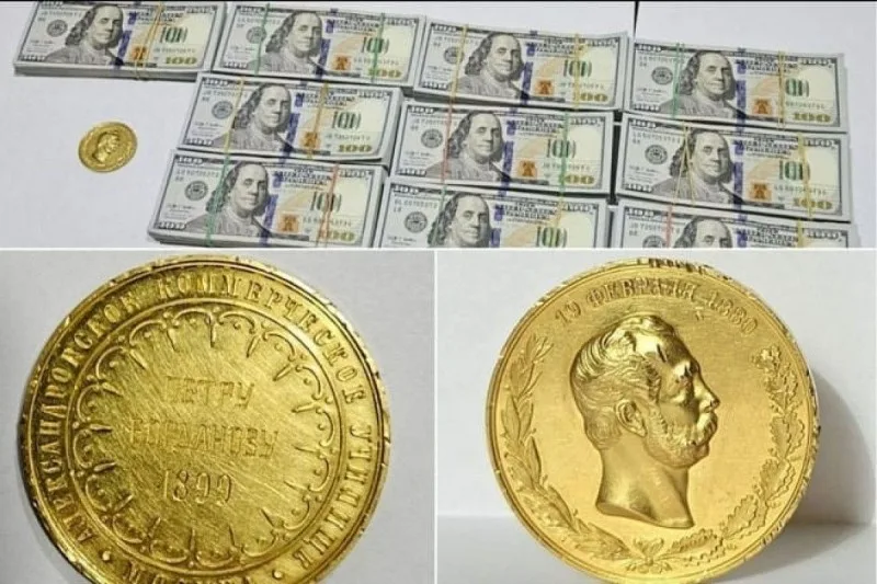 Tarixi qızıl sikkə satan iki nəfər SAXLANILDI