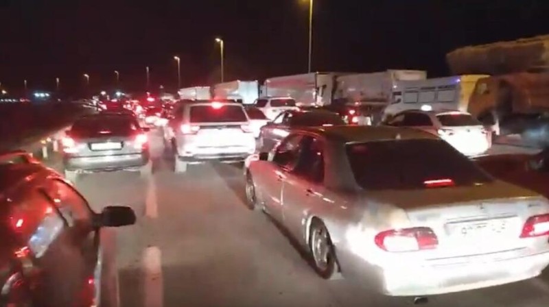 Bakının bu yollarında tıxac yarandı