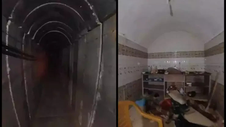 İsrail görüntüləri paylaşdı: Girovlar bu tuneldə idi...