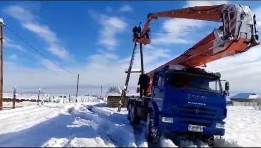 Güclü qar Cəlilabadın 90 kəndini işıqsız qoydu