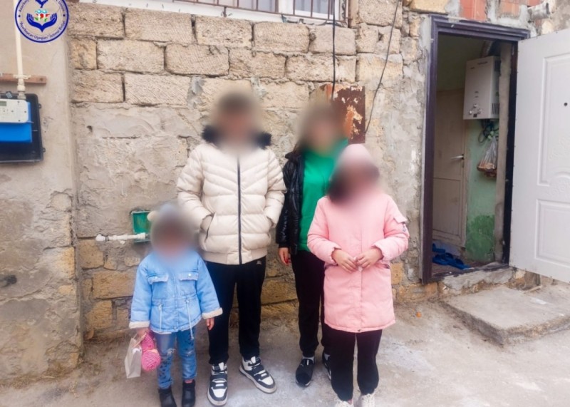 Bir ailənin 4 azyaşlı üzvü sığınacağa yerləşdirilib