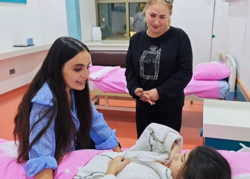 Leyla Əliyeva Uşaq Onkologiya Klinikasında olub - FOTOLAR