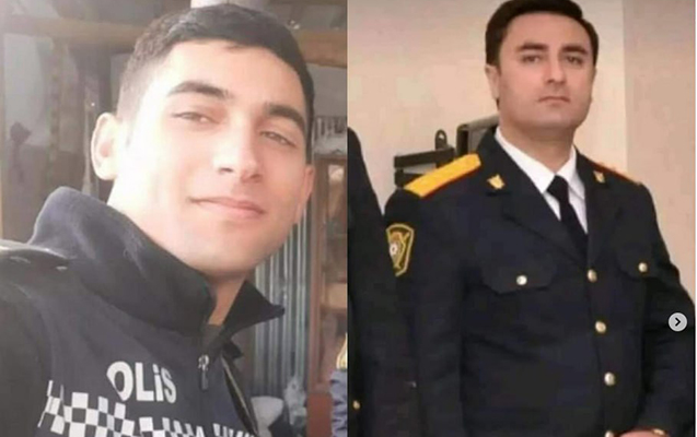 Xankəndidə həlak olan polislər dəfn edildi - FOTOLAR