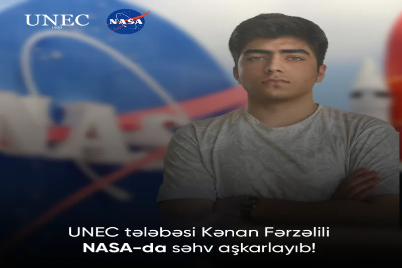 UNEC tələbəsi NASA-nın saytında səhv aşkarladı