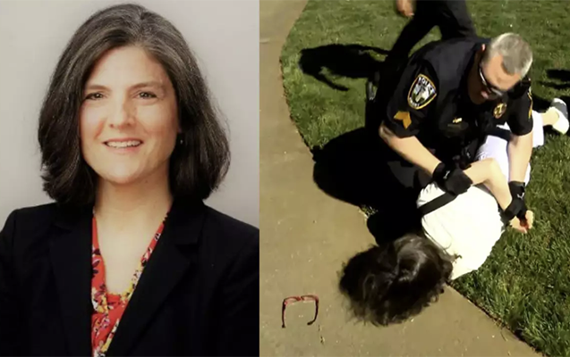 ABŞ polisindən qadın professora qarşı zorakılıq - VİDEO