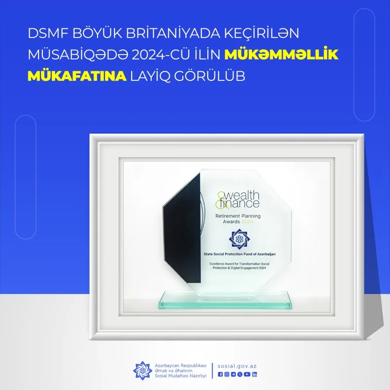 DSMF Böyük Britaniyada mükafat aldı