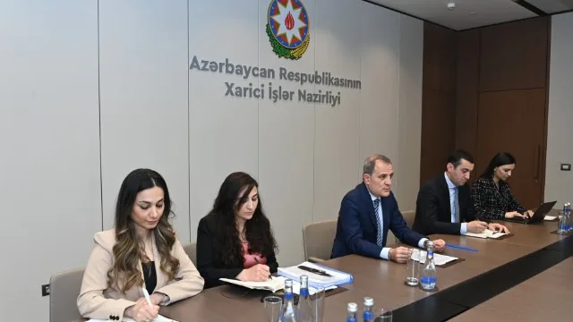Ceyhun Bayramov BMT Baş katibinin müşaviri ilə görüşdü - FOTO