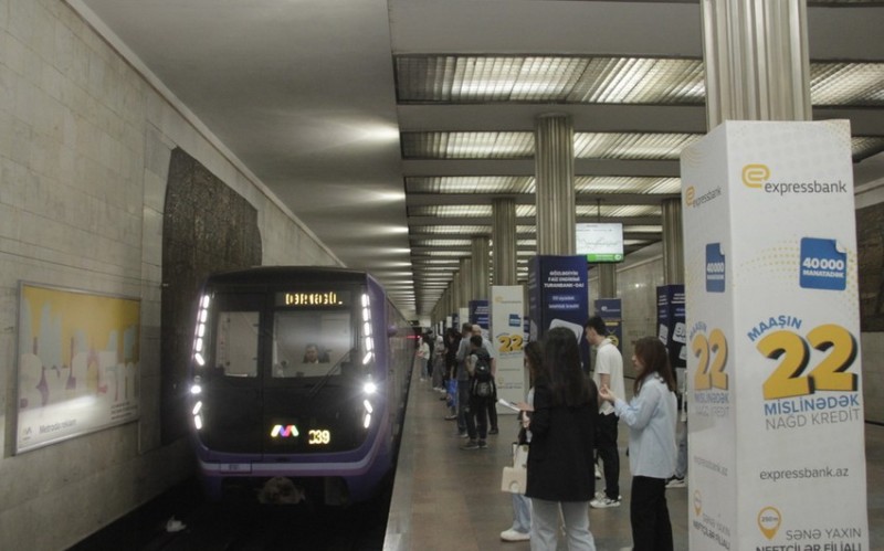 Metronun “Neftçilər” stansiyasında işıqlandırma sistemi yenilənib