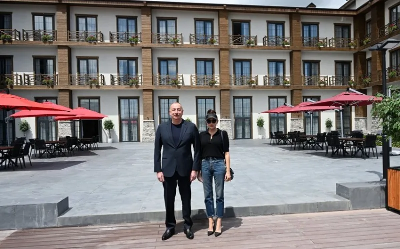 Prezident və birinci xanım Zəngilanda “Ağalı” hotelinin açılışında iştirak ediblər - YENİLƏNİB + FOTOLAR