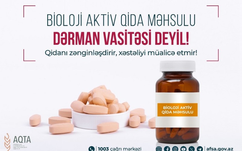 AQTA-dan bioloji aktiv qida məhsulları ilə bağlı XƏBƏRDARLIQ