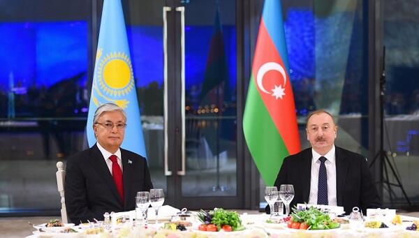 Astanada Əliyevin şərəfinə ziyafət verildi