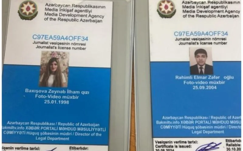 Bir sıra seçki məntəqələrində saxta jurnalist vəsiqəsindən istifadə olunub