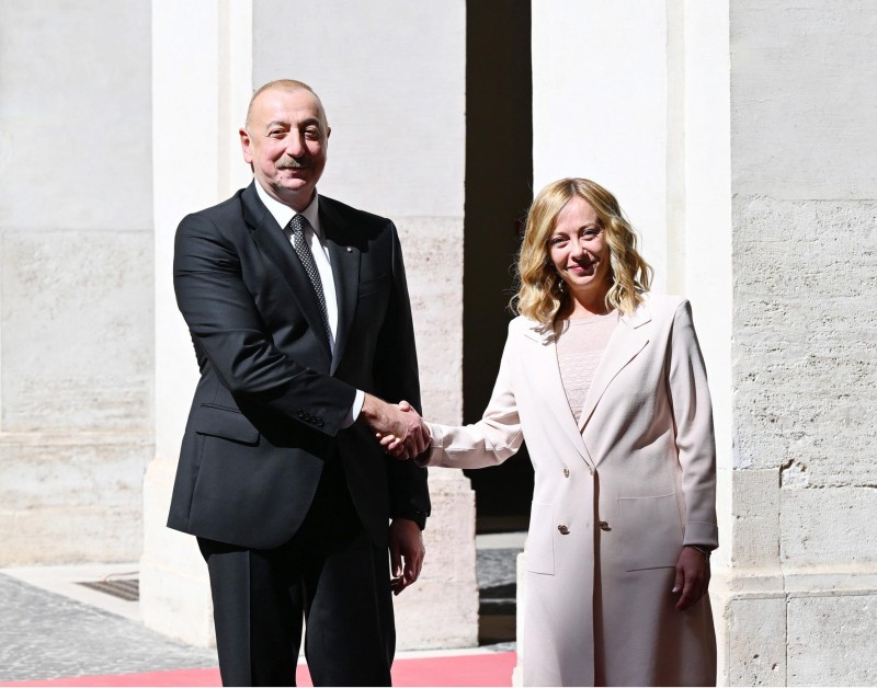 İtaliyanın Baş naziri Prezident İlham Əliyevlə görüşüb - FOTOLAR+ YENİLƏNİB