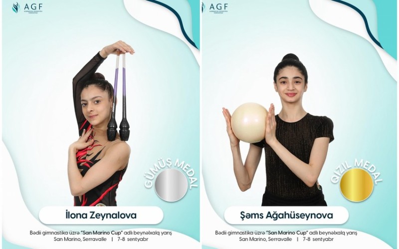 Gimtastlarımız Sanmarinoda 7 medal qazandı