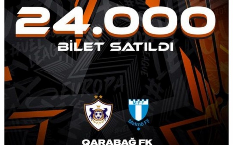  Qarabağ - Malmö matçına 24 min bilet satılıb