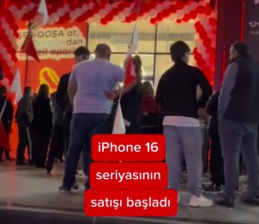 Bakıda iPhone 16ya görə İZDİHAM - Gecə mağazaya axışdılar - FOTOLAR