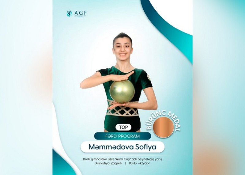 Gimnastımız Xorvatiyada bürünc medal qazandı