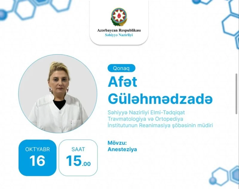 Səhiyyə Nazirliyinin rəsmi “İnstagram” səhifəsində növbəti canlı yayım olacaq