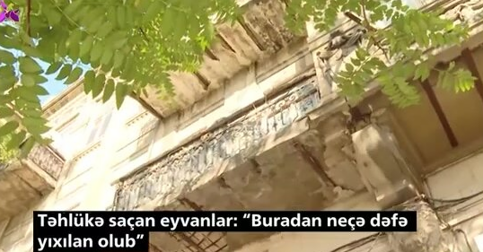 Qəzalı eyvanlar: başınızı daşdan qoruyun - VİDEO