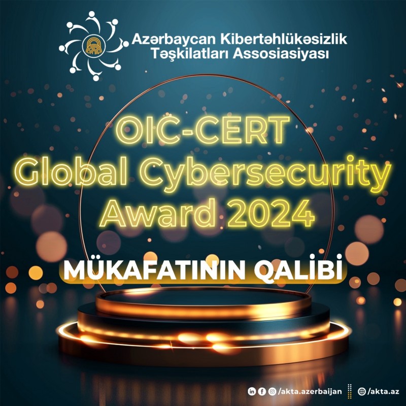 AKTA qlobal kibertəhlükəsizlik mükafatının qalibi seçildi