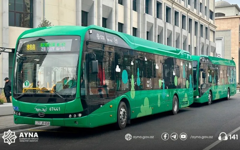 Bu marşrut xətləri üzrə elektrobuslar fəaliyyətə başlayıb