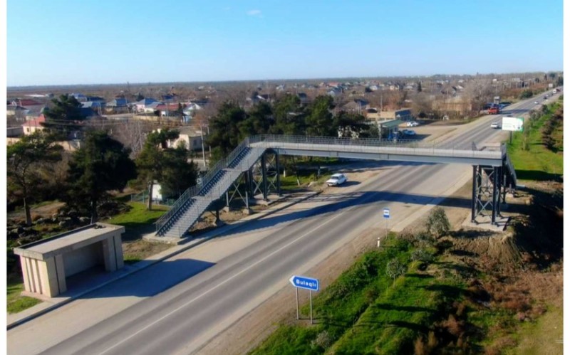 Sabirabadda yeni yerüstü piyada keçidinin inşası yekunlaşdı