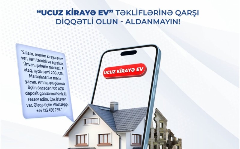 DİN-dən saxta ev elanları ilə bağlı vətəndaşlara MÜRACİƏT