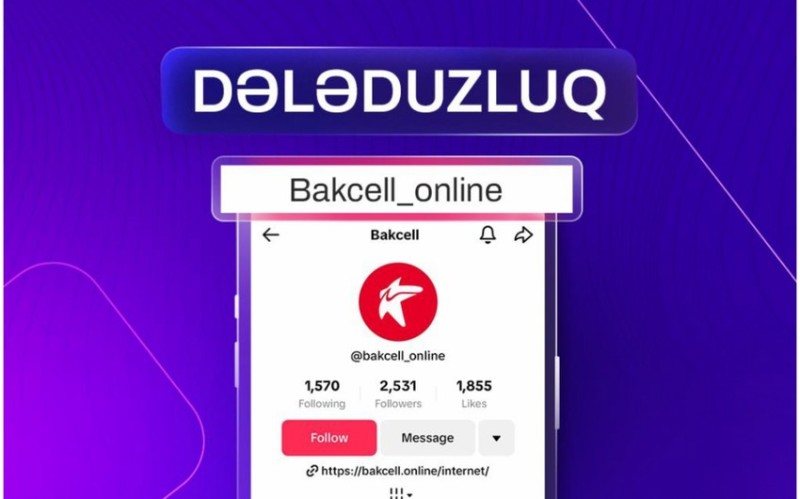 ETX: Tik-Tokda Bakcellin adından dələduzluq edilir